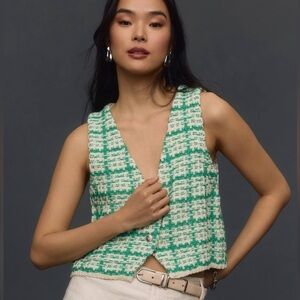 Anthropologie Tweed Sweater Vest